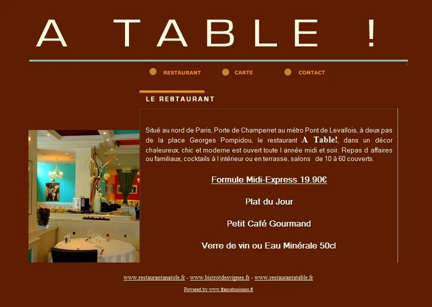 A Table à Levallois-Perret, Hauts-de-Seine (92)