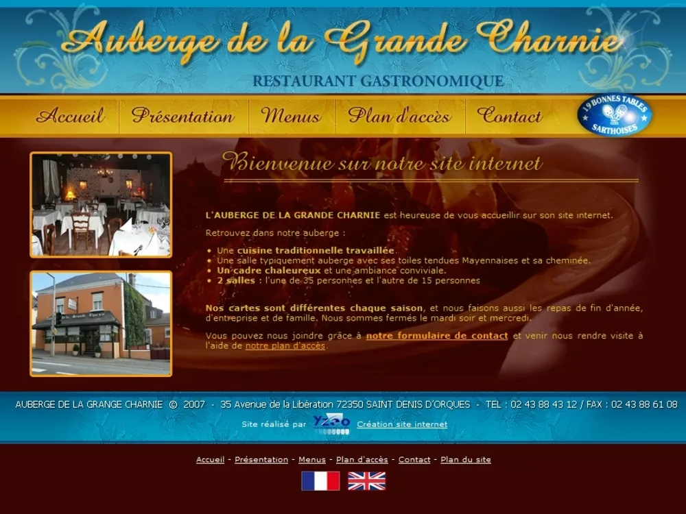 AUBERGE DE LA GRANDE CHARNIE à Saint-Denis-d'Orques, Sarthe (72)