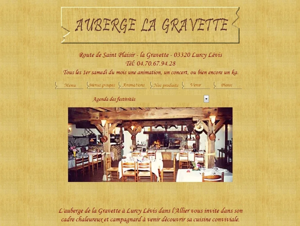 Auberge la Gravette à Lurcy-Lévis, Allier (03)