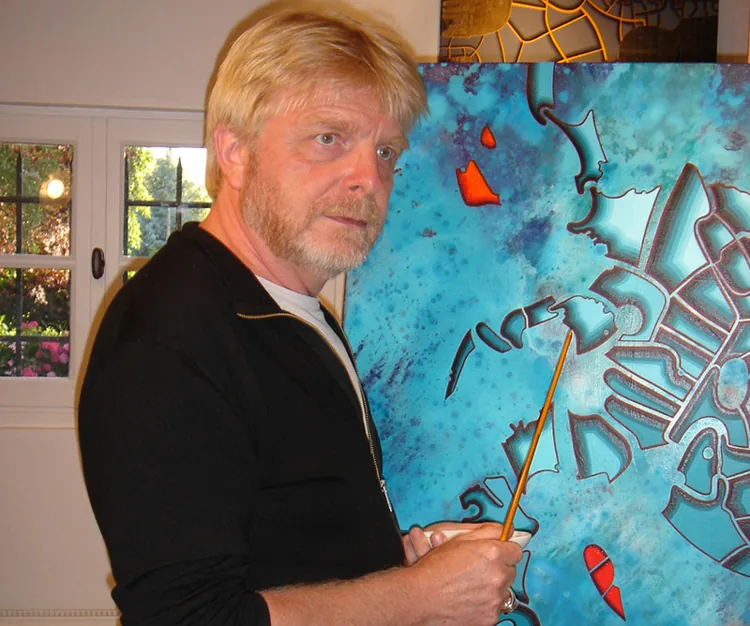 L'artiste dans son atelier