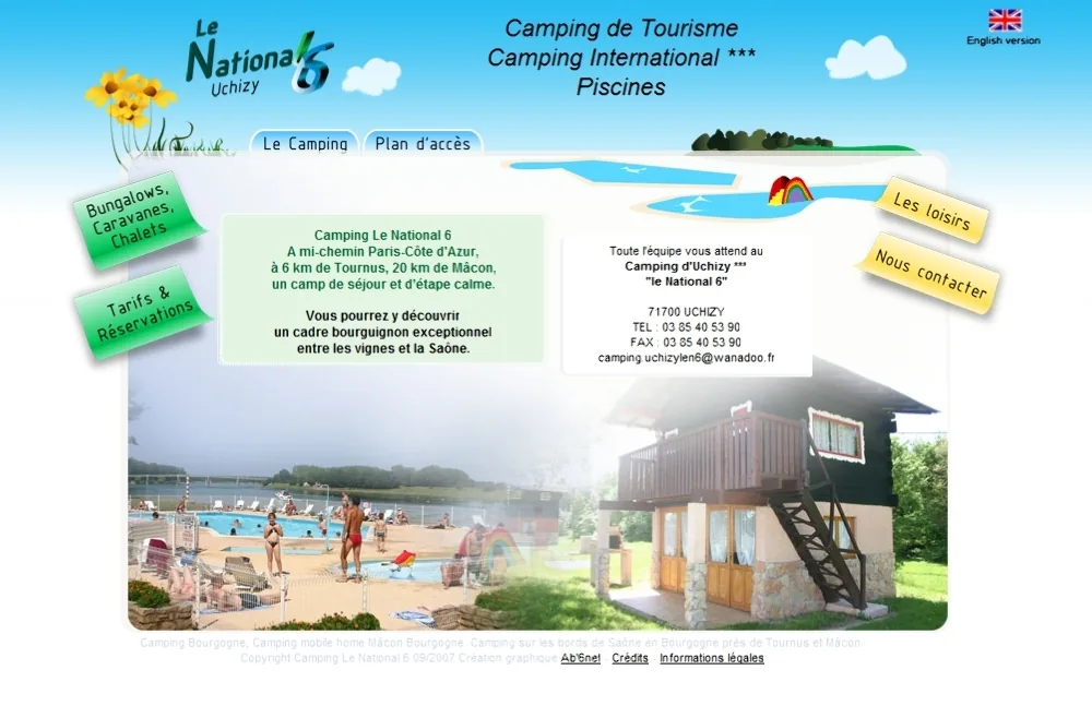 Camping d'Uchizy le National 6 à Uchizy, Saône-et-Loire (71)