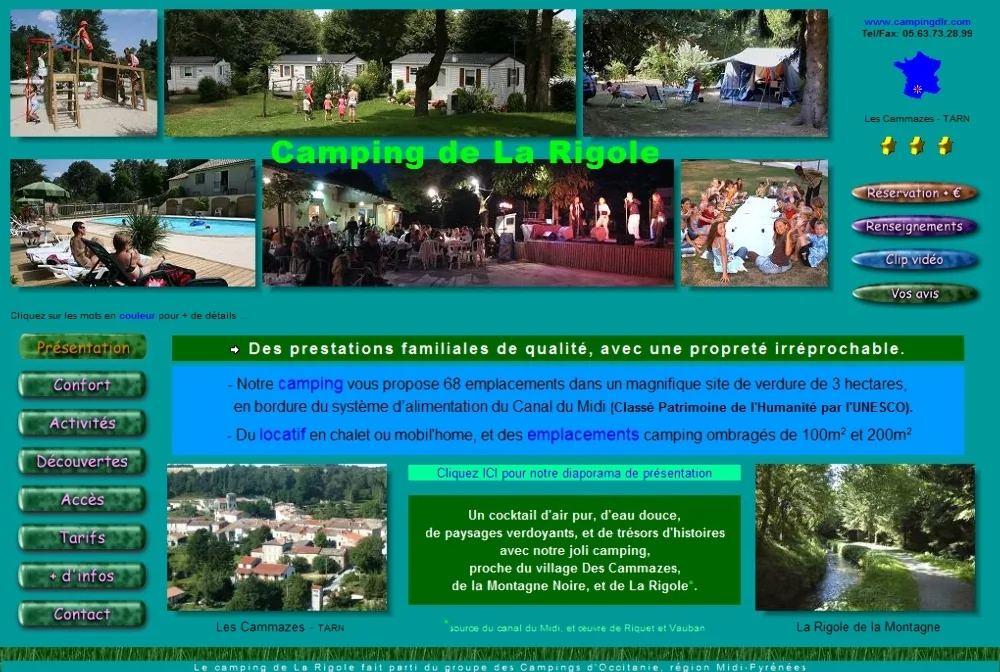 Camping de la Rigole à Les Cammazes, Tarn (81)