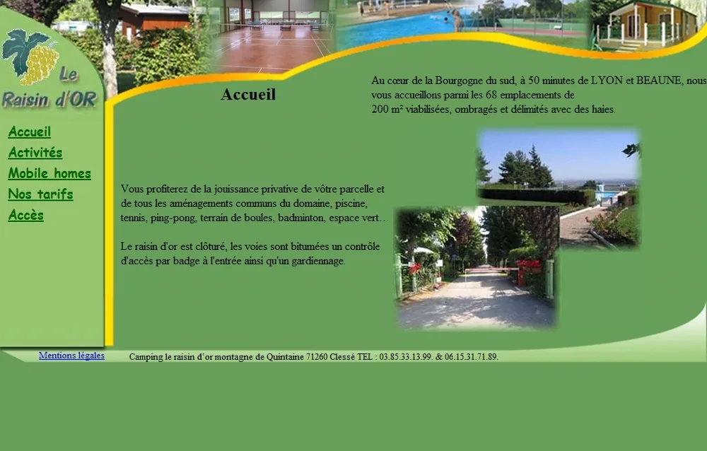 Camping le Raisin d'Or à Clessé, Saône-et-Loire (71)