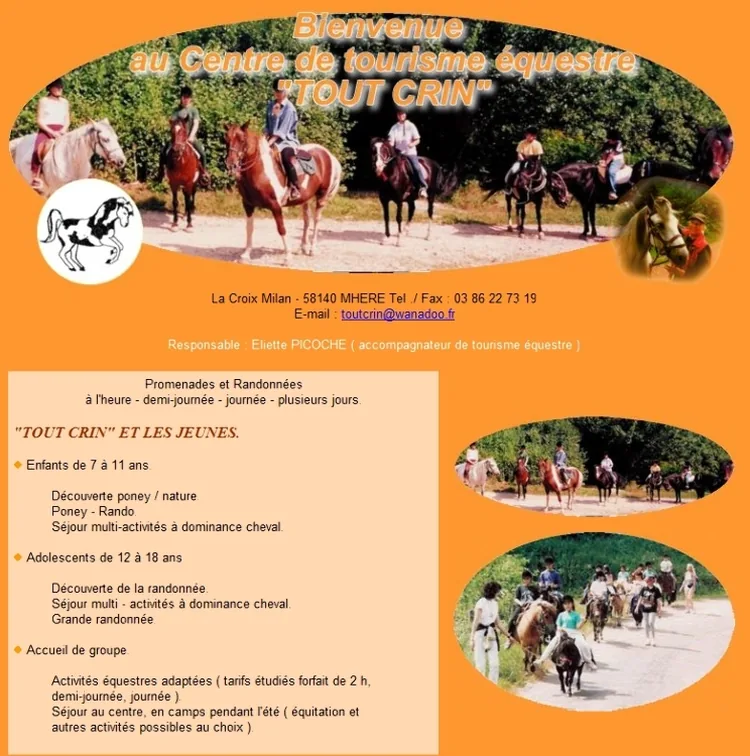 Centre de Tourisme Equestre "tout Crin" à Mhère, Nièvre (58)