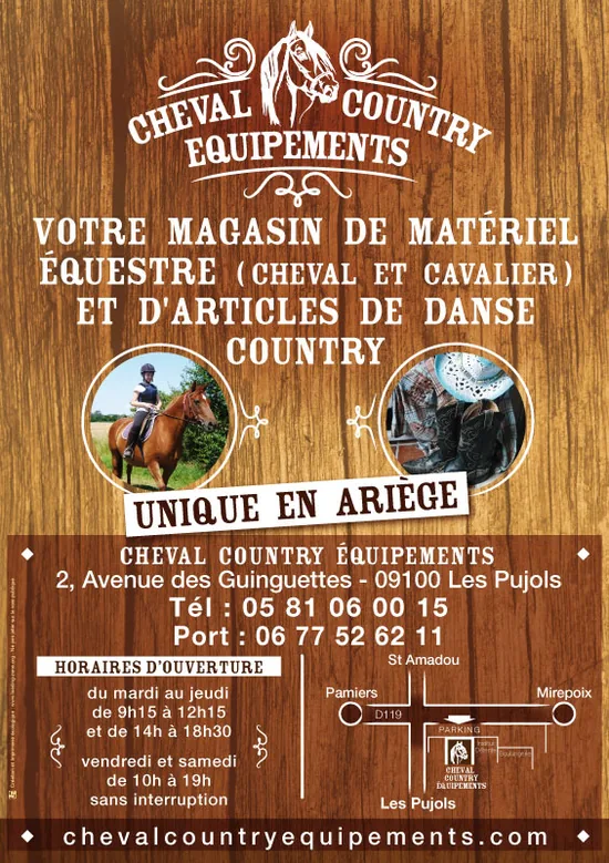 Cheval Country Equipements à Les Pujols, Ariège (09)