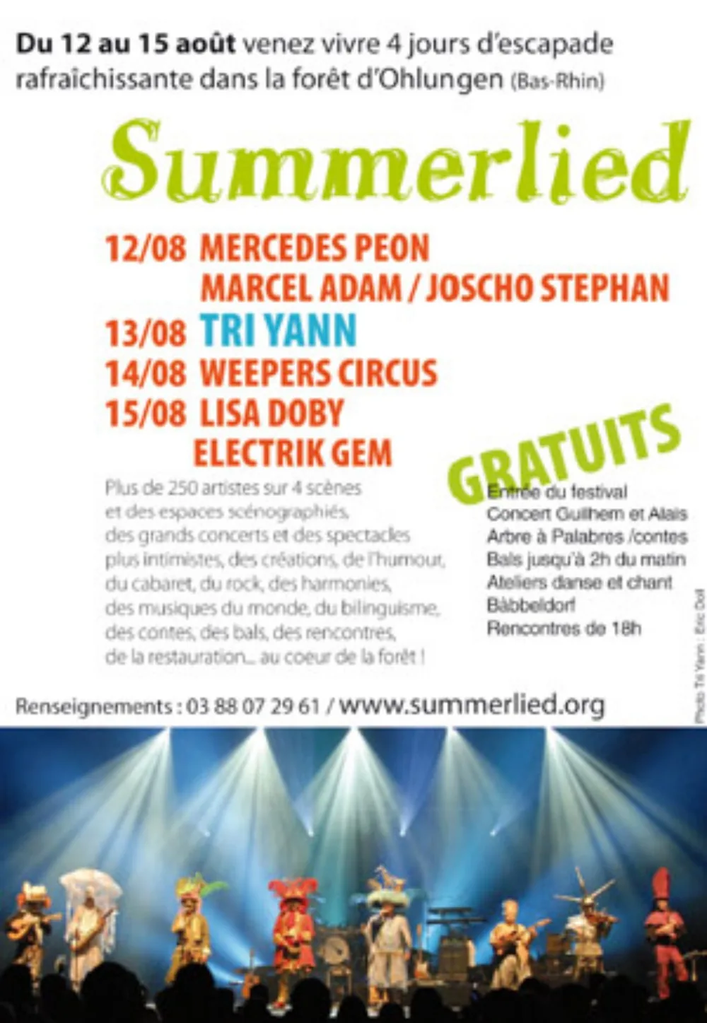 Festival Summerlied à Schweighouse-sur-Moder, Bas-Rhin (67)