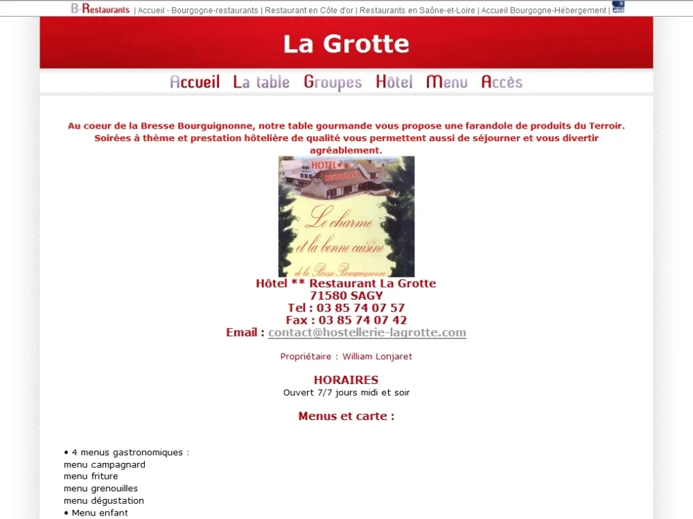 LA GROTTE à Sagy, Saône-et-Loire (71)