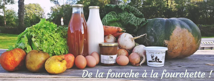 Les produits de la ferme vendus au magasin