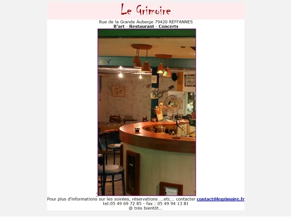 LE GRIMOIRE - BAR - RESTAURANT à Reffannes, Deux-Sèvres (79)