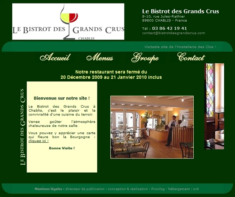 Le Bistrot des Grands Crus à Chablis, Yonne (89)