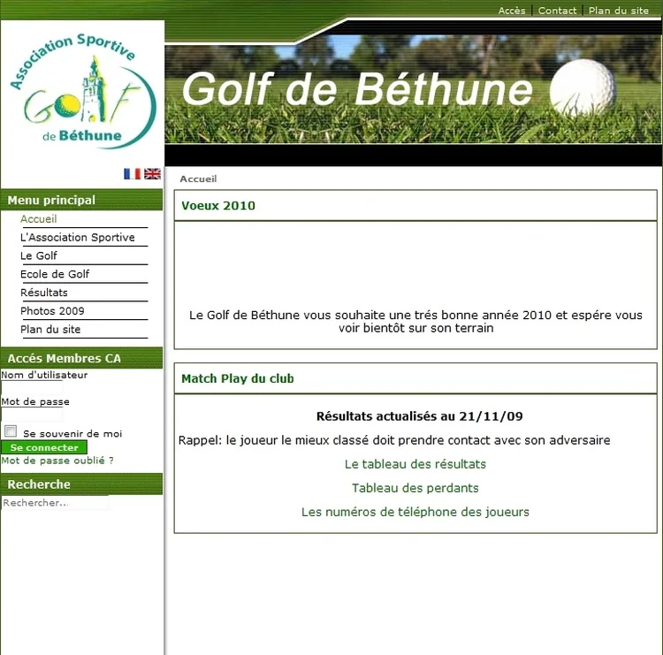 Le Golf de Béthune à Béthune, Pas-de-Calais (62)