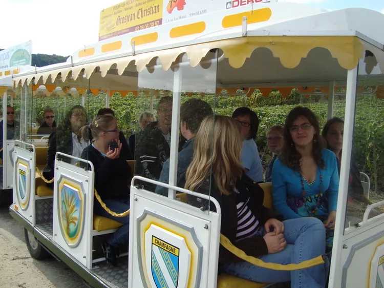 Le Petit train du Vignobles de Champagne à Chamery, Marne (51)