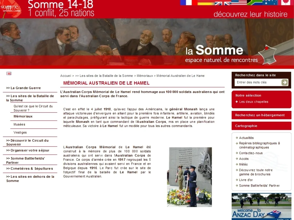 Mémorial Australien à Le Hamel, Somme (80)