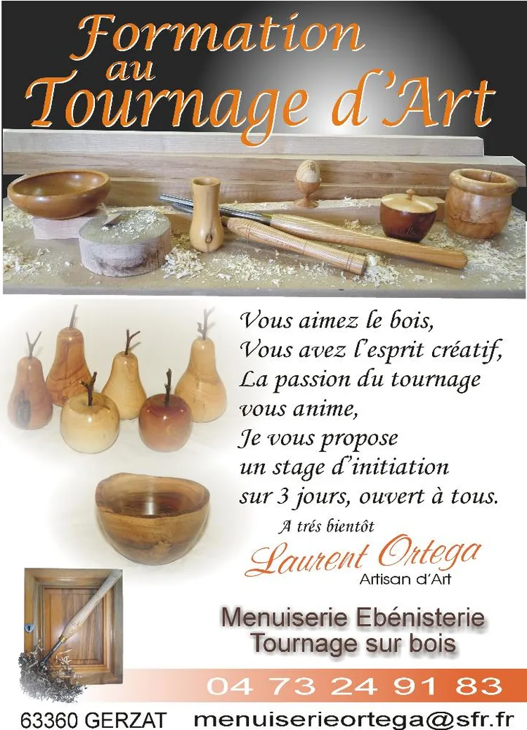 Menuiserie Ebénisterie Tournage sur Bois Laurent Ortega à Gerzat, Puy-de-Dôme (63)