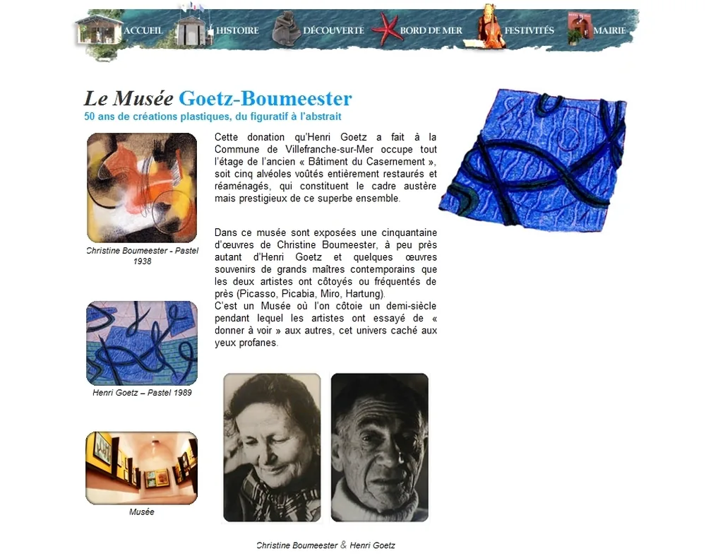 Musée GOETZ BOUMEESTER à Villefranche-sur-Mer, Alpes-Maritimes (06)