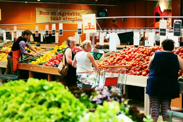 un magasin de produits frais dont plus de 60% de notre région !