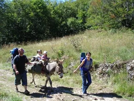 Randonnée avec des ânes avec Barroudane en Vercors à Villard-de-Lans, Isère (38)