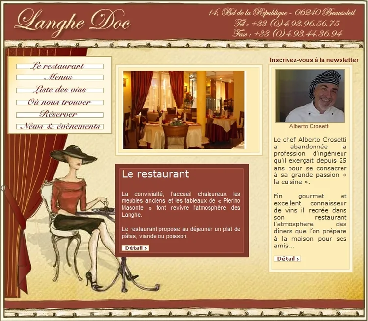 Restaurant Langhe Doc à Beausoleil, Alpes-Maritimes (06)