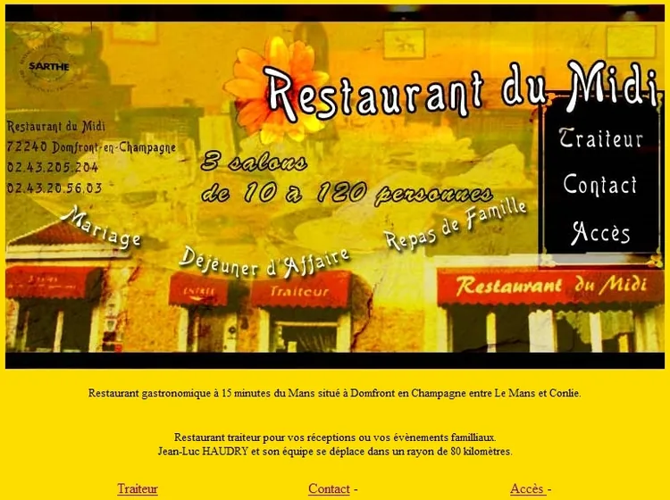 Restaurant du Midi à Domfront-en-Champagne, Sarthe (72)