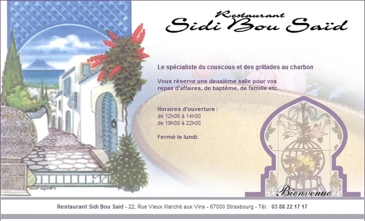 SIDI BOU SAID à Strasbourg, Bas-Rhin (67)