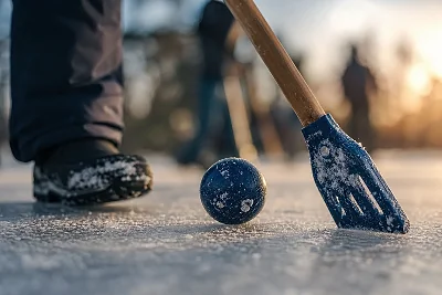 Balai-ballon sur glace