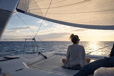 Catamaran dans le  Var