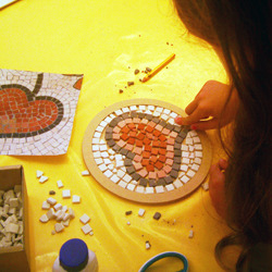 Atelier mosaique à la Villa Kerylos